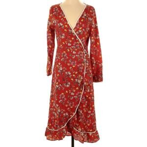 NWT Free People Covent Garden Floral Size 4 Wrap Dress